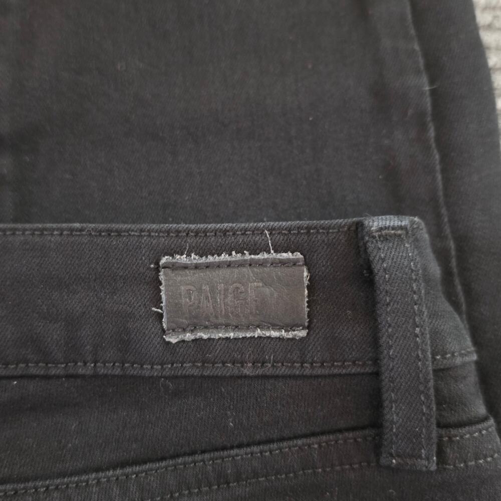 PAIGE Size 29 Leggy Ultra Skinny Black Denim Stretch Jeans - Picture 3 of 11